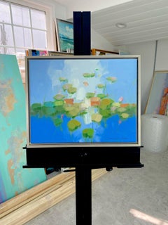 Lilies Garden, Impressionism Original oil Painting, Ready to Hang