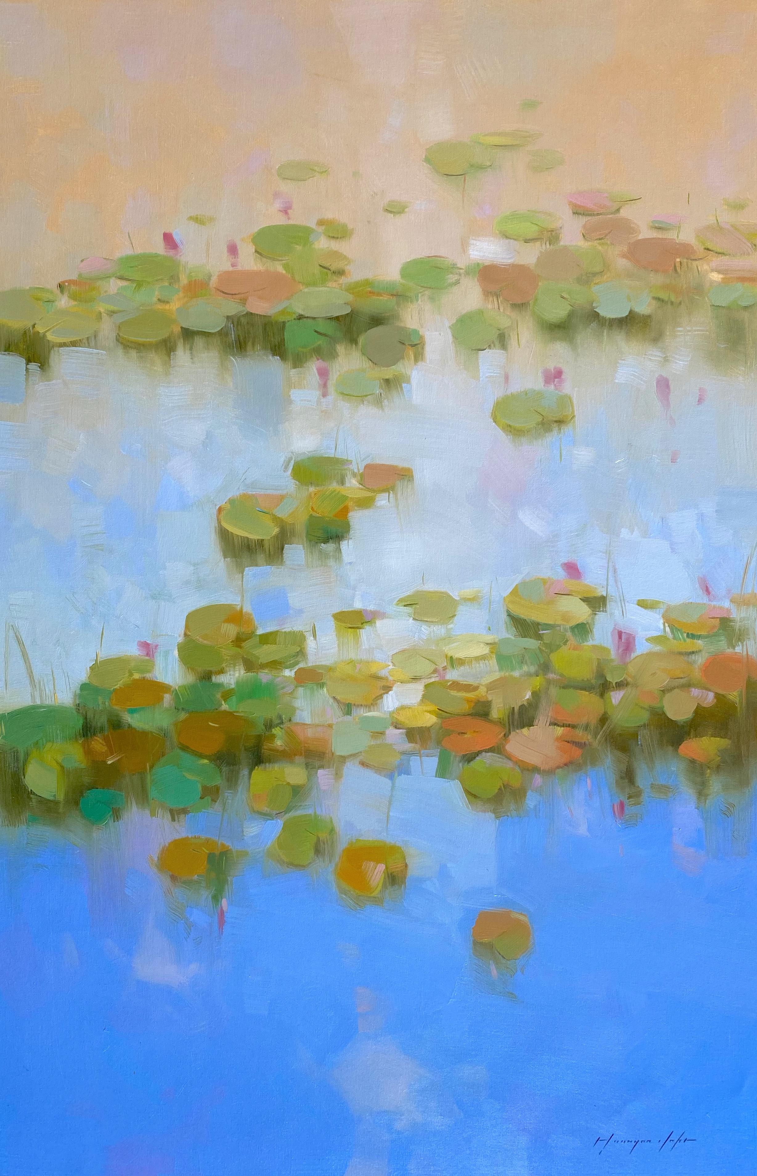 Lilies Pond, Original Oil Painting
