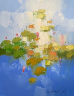 Lilies Pond, Original oil Painting, Ready to Hang