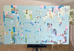 Marina Coast, Abstract Art, Large Size, Original Painting, Ready to Hang