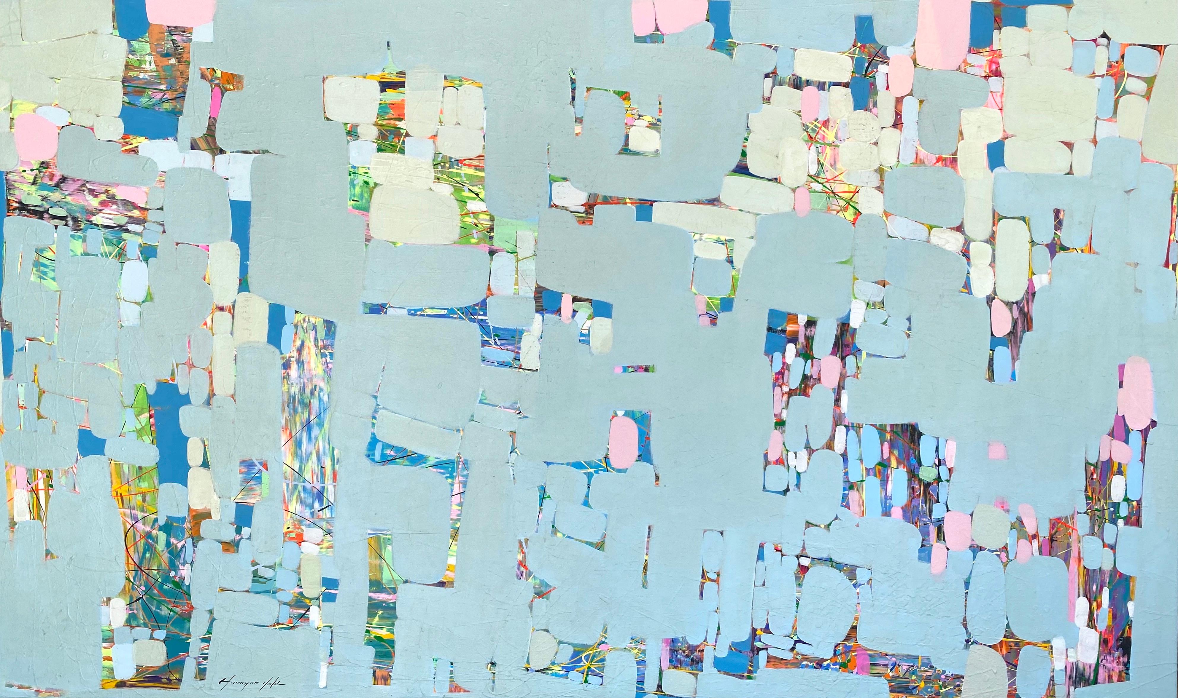 Abstract Painting di Vahe Yeremyan - Marina Coast, Arte astratta, Grande formato, Quadro originale, Pronto da appendere