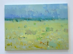 Meadow, Landschafts-Impressionismus, Original-Ölgemälde in Öl, hängefertig
