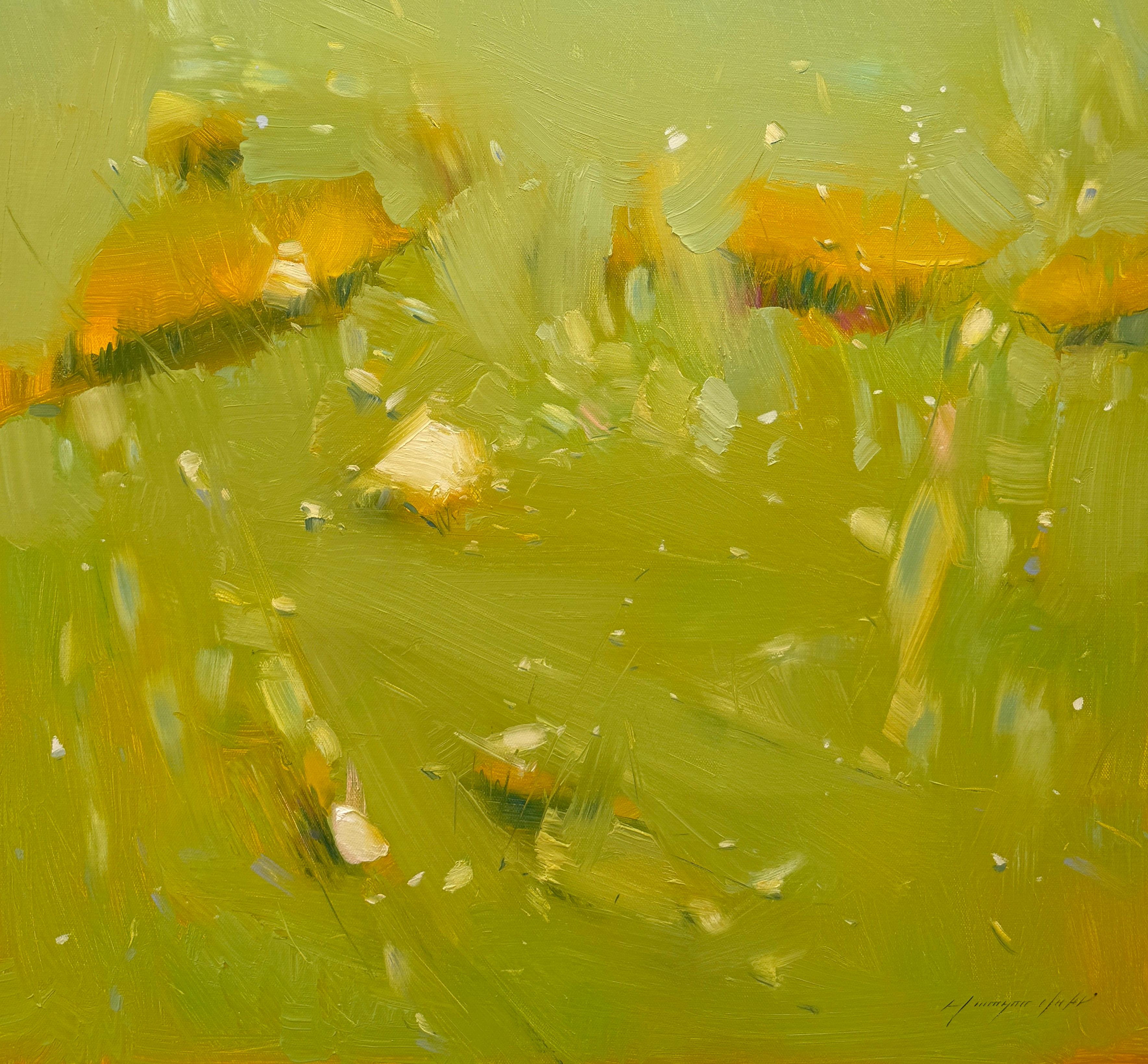 Prato, Paesaggio, Pittura ad olio originale, Pronta da appendere, Impressionismo - Painting di Vahe Yeremyan