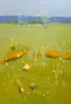 Meadow, Landscape, Original oil Painting, Ready to Hang, Impressionism