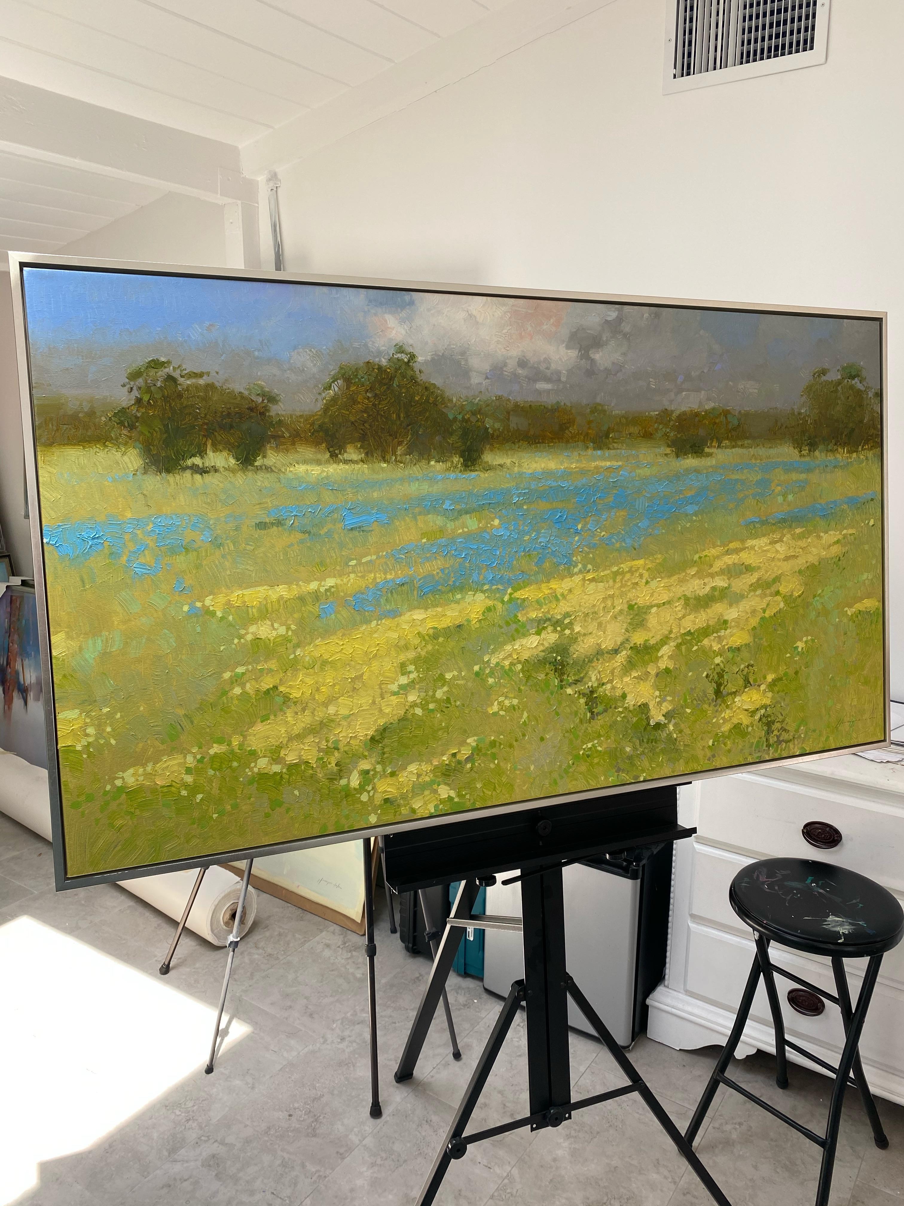 Meadow, Original oil Painting, Framed For Sale 2