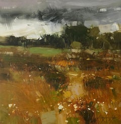 Meadow, Original Oil Painting, Handmade artwork