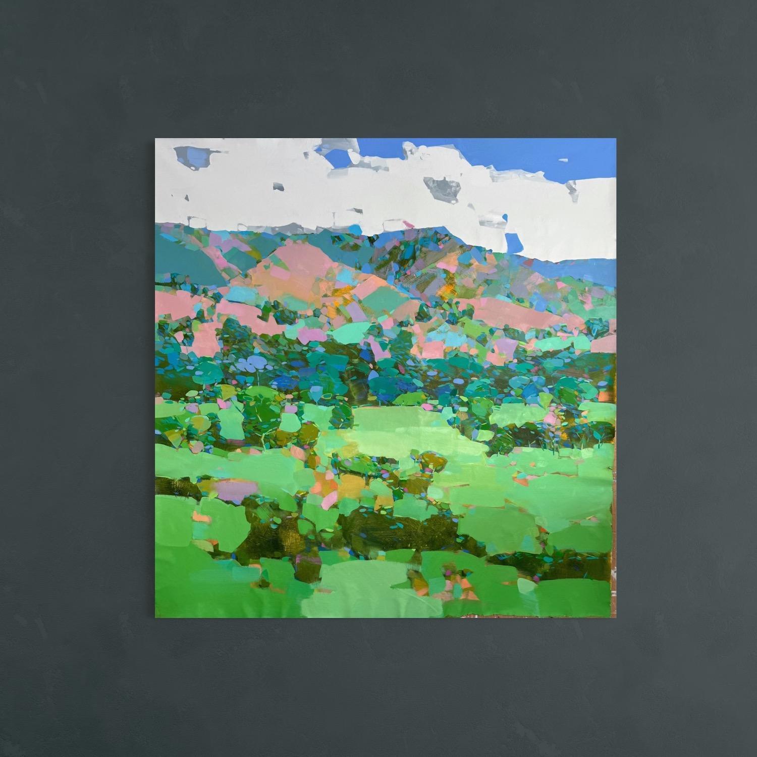 Montecito Farben Landschaft Impressionismus Original-Ölgemälde Ready to Hang im Angebot 1