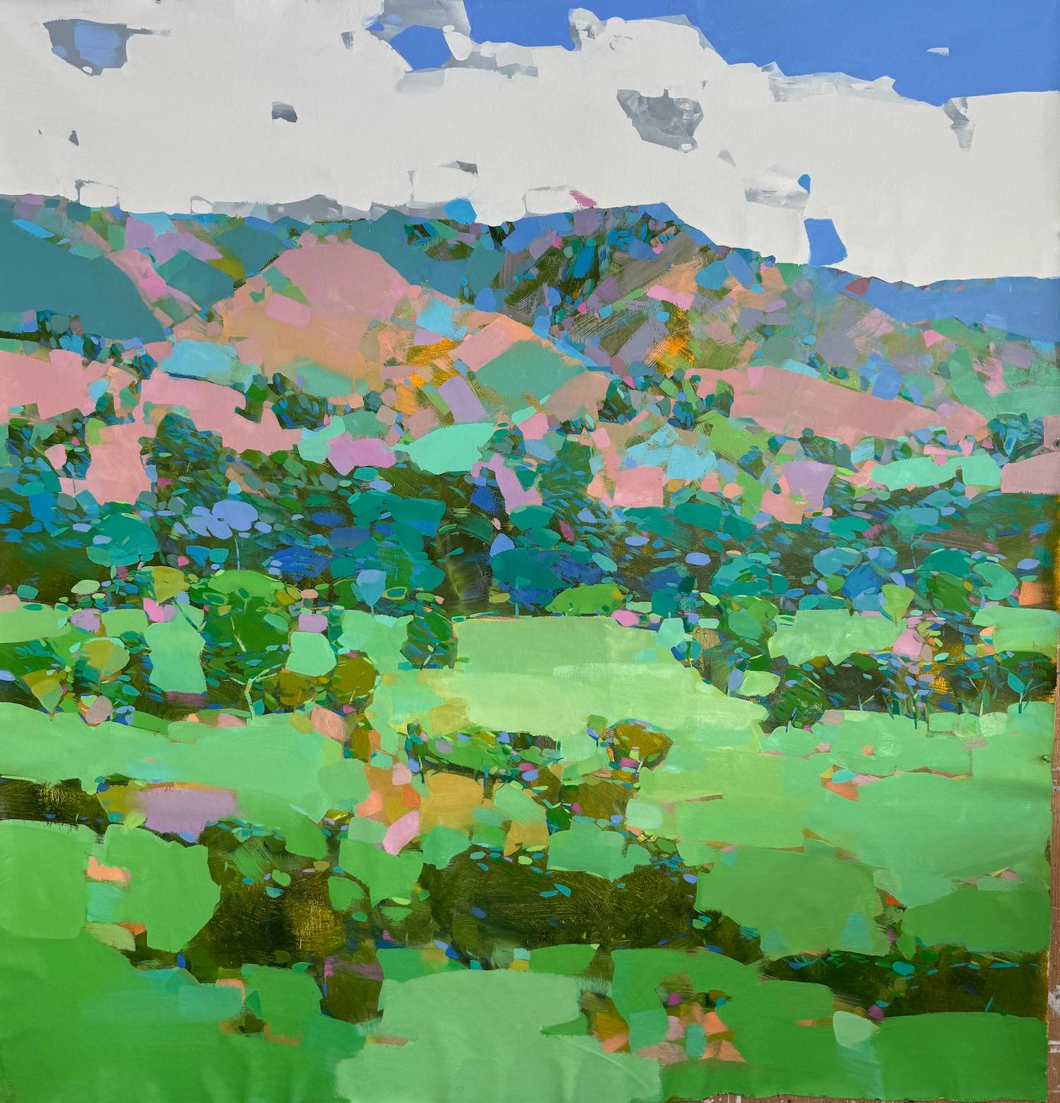 Montecito Farben Landschaft Impressionismus Original-Ölgemälde Ready to Hang