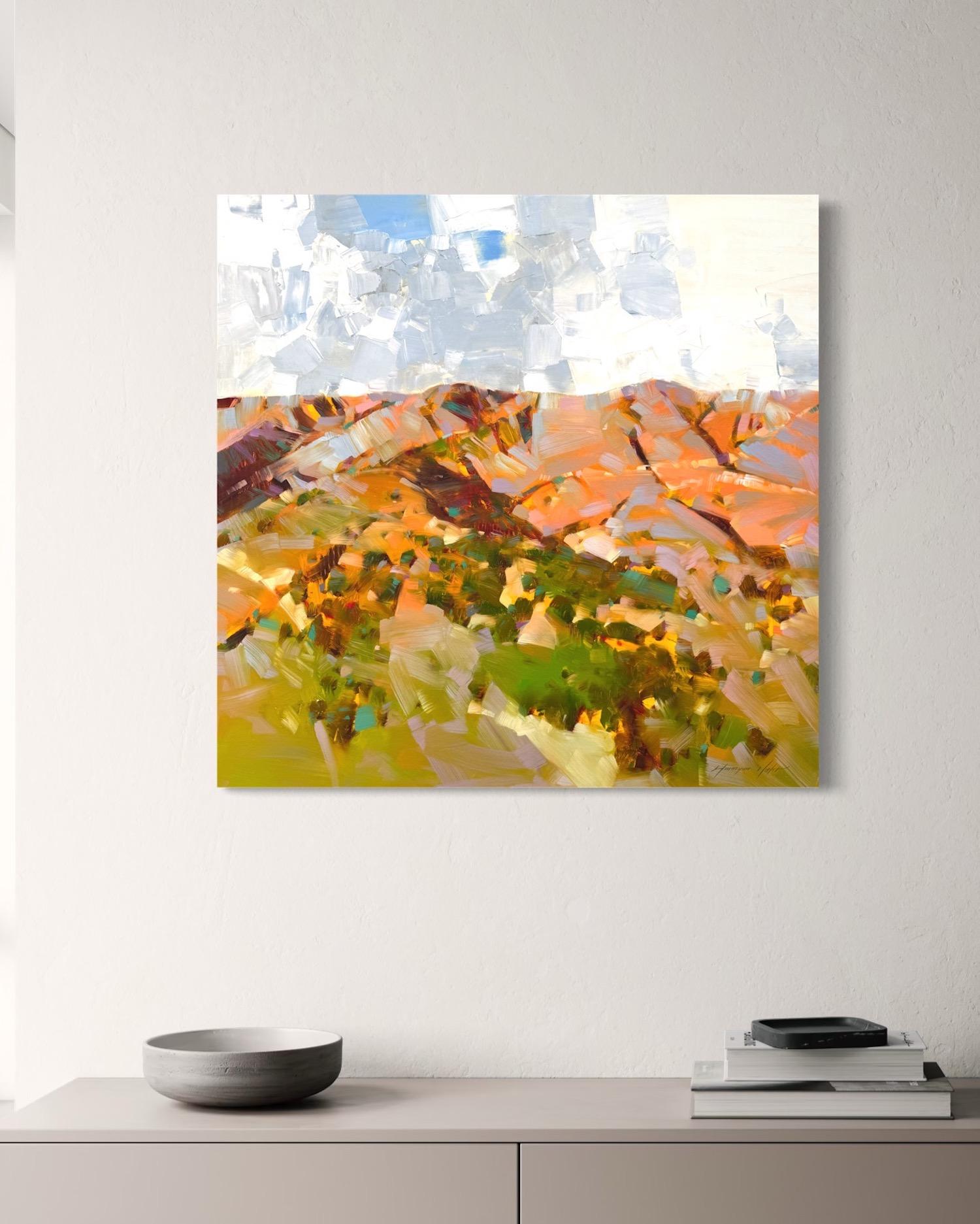 Montecito View Landscape Impressionism Original oil Painting Ready to Hang For Sale 2
