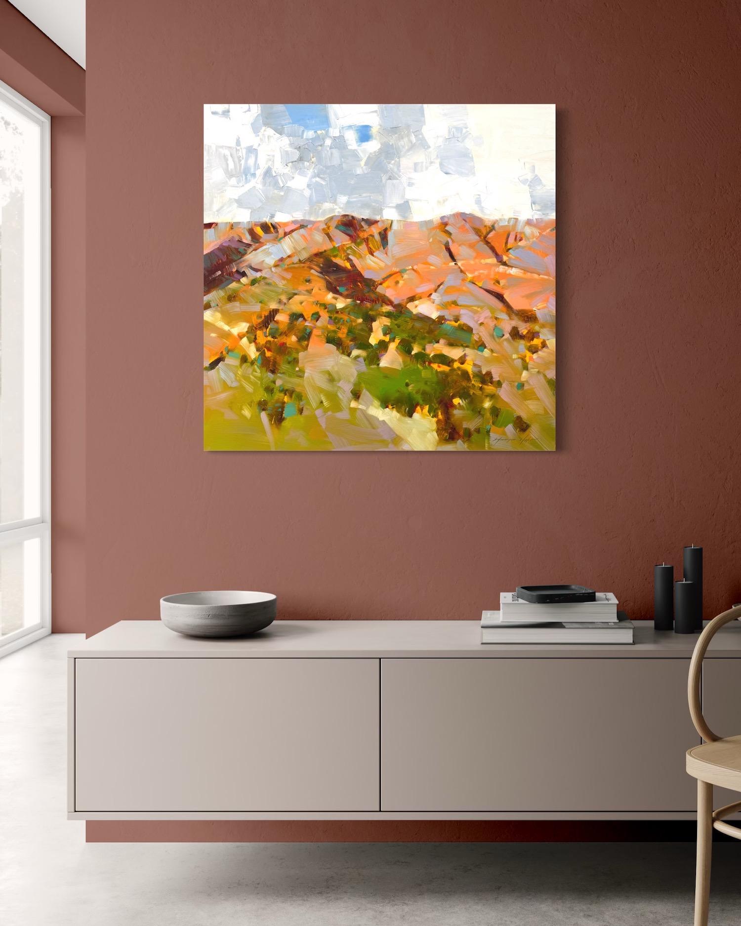 Montecito View Landscape Impressionism Original oil Painting Ready to Hang For Sale 3