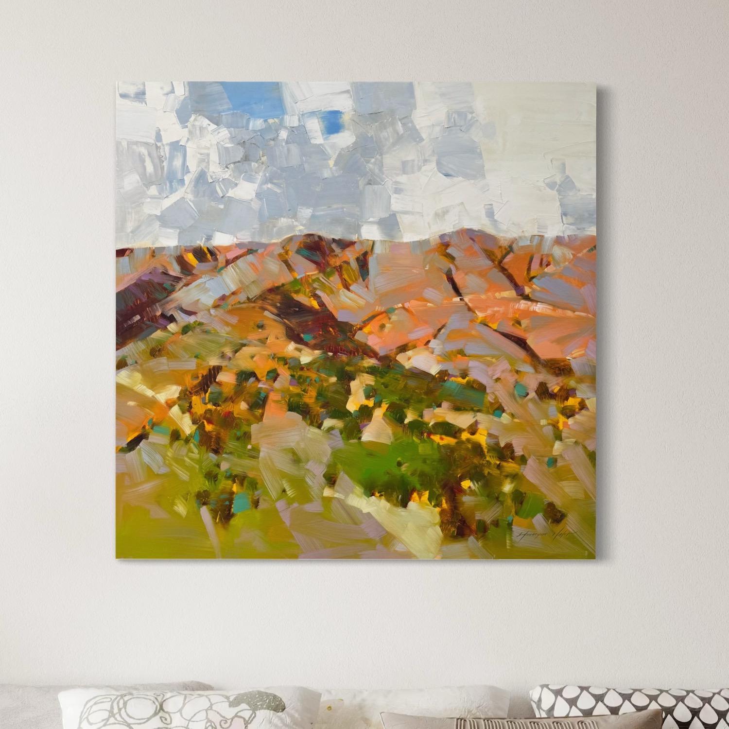Montecito View Landscape Impressionism Original oil Painting Ready to Hang For Sale 4