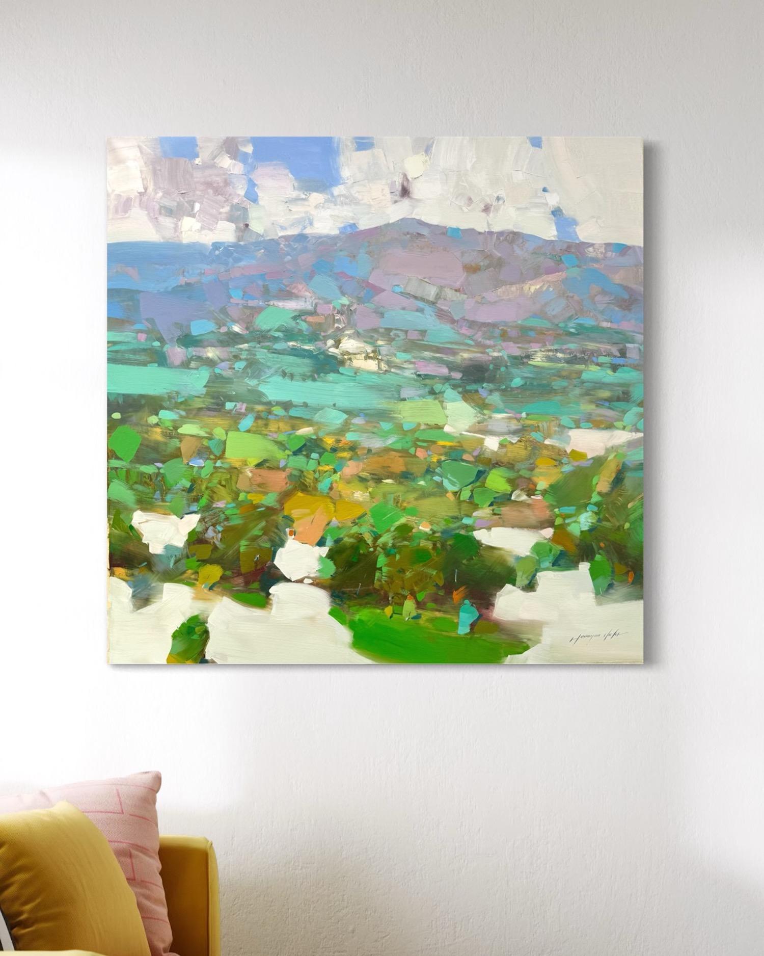 Montecito View Landscape Impressionism Original oil Painting Ready to Hang For Sale 4