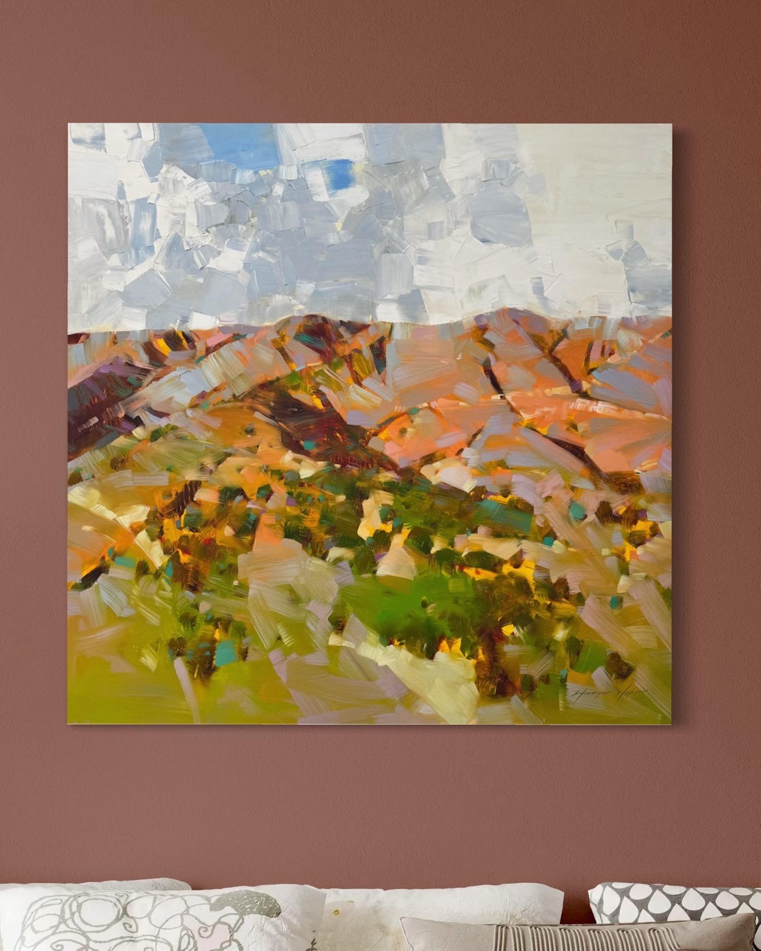 Montecito View Landscape Impressionism Original oil Painting Ready to Hang For Sale 5