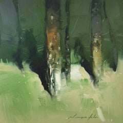 Moon Night, Original Oil Painting, Handmade Artwork