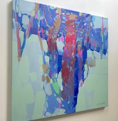 Moon Trees Landscape Impressionism Original Painting Ready to Hang