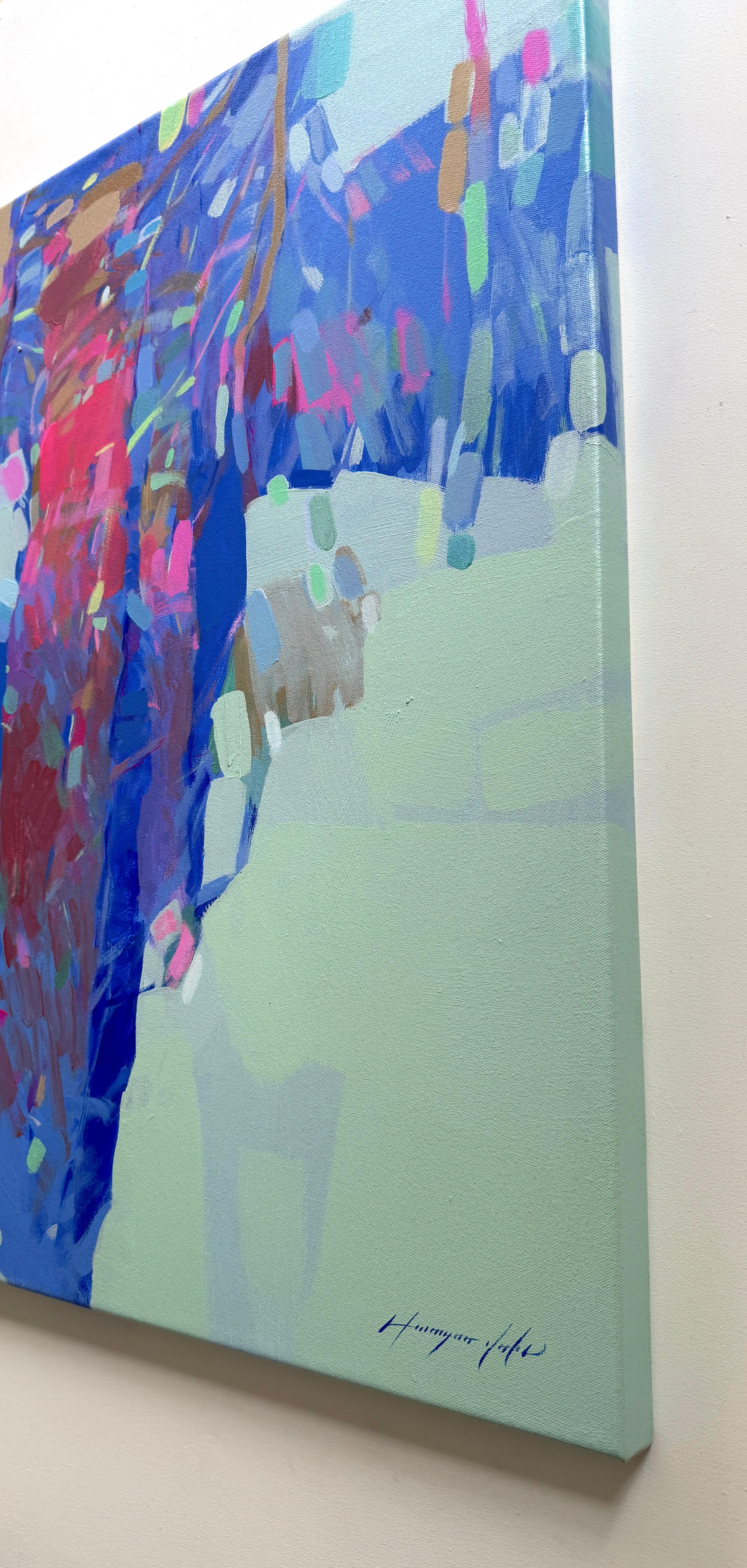 Arbres de lune Paysage Impressionnisme Peinture originale prête à accrocher en vente 5
