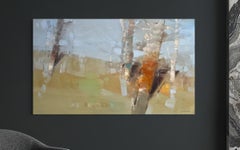 Morning Trees Landschaft Impressionismus Original Ölgemälde, hängefertig