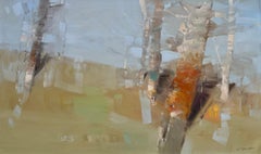 Matin Arbres paysage Impressionnisme Peinture à l'huile originale, prête à être accrochée