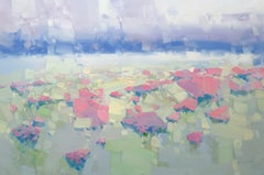 Morning Valley, landscape Original oil Painting, Ready to Hang