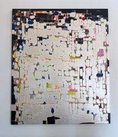 Pittura originale astratta di grandi dimensioni, pronta da appendere