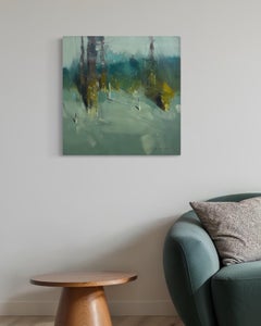 Oak Trees  Landscape Impressionism Original oil Painting, Ready to Hang