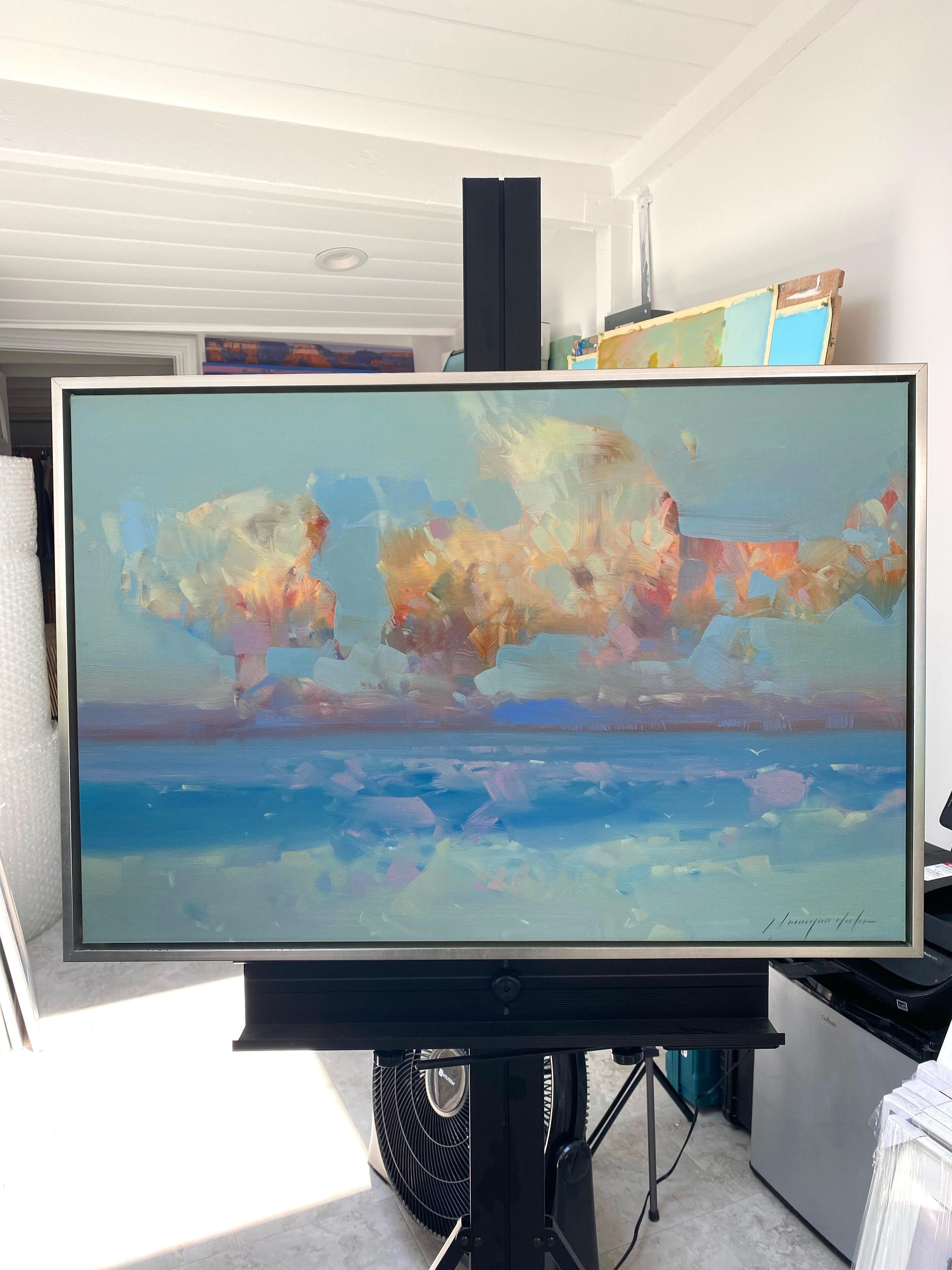 Nuages d'océan, peinture à l'huile originale, prête à être accrochée - Painting de Vahe Yeremyan