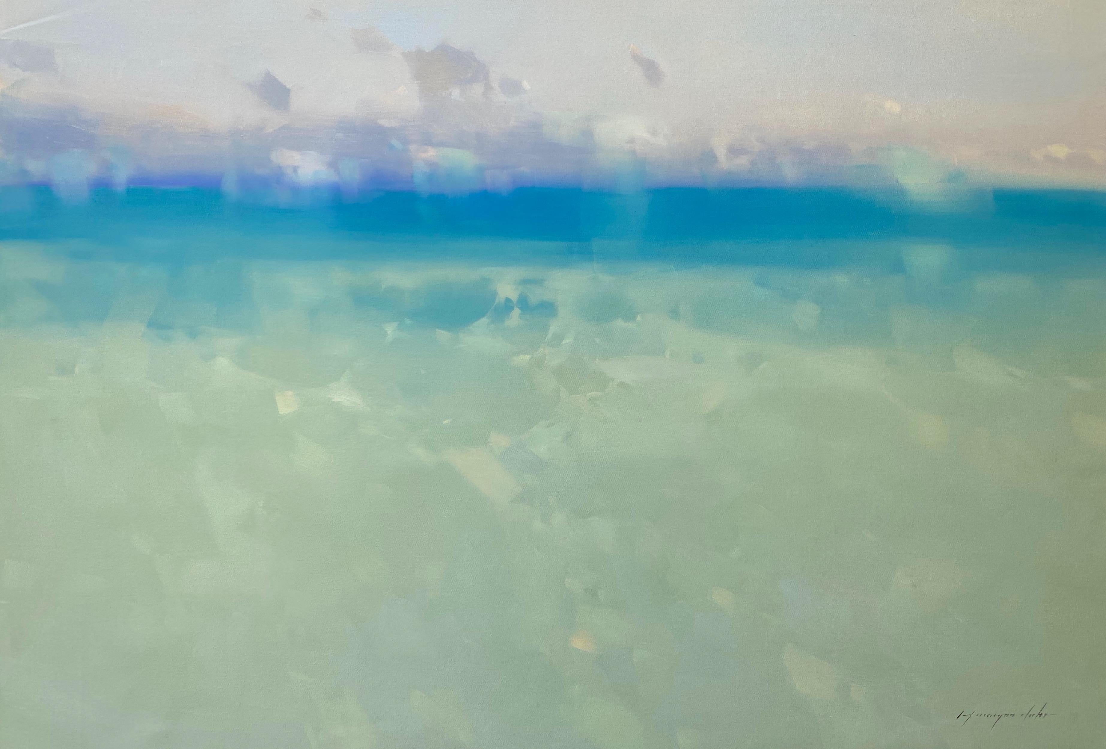 Vahe Yeremyan Landscape Painting – Ozean, Impressionismus, Küstenlandschaft, Original-Ölgemälde, hängefertig