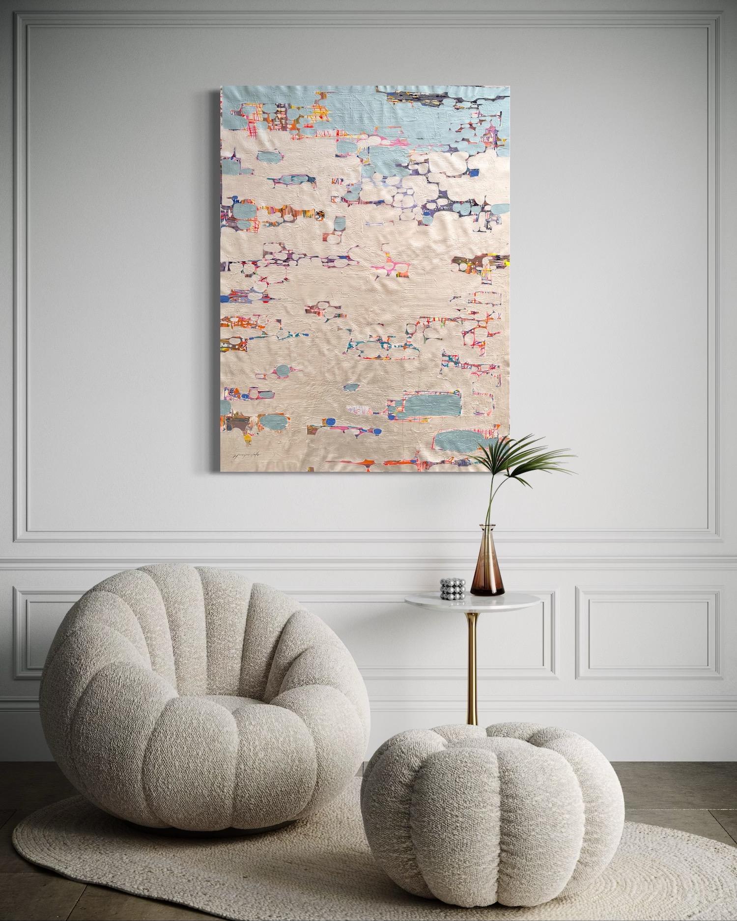 Pearl Shores Arte astratta Quadro originale di grandi dimensioni pronto da appendere - Painting Impressionismo di Vahe Yeremyan