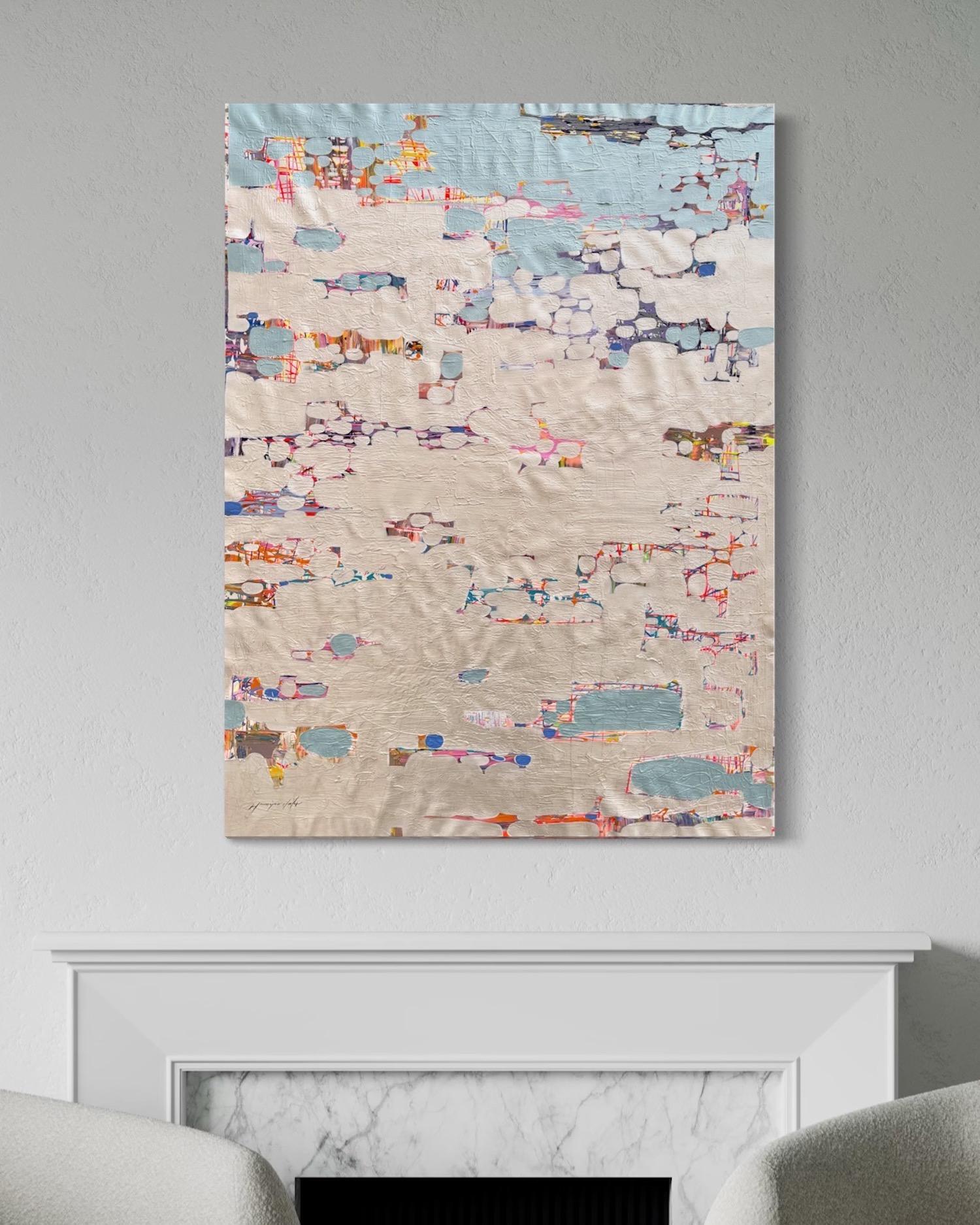 Pearl Shores Arte astratta Quadro originale di grandi dimensioni pronto da appendere 4