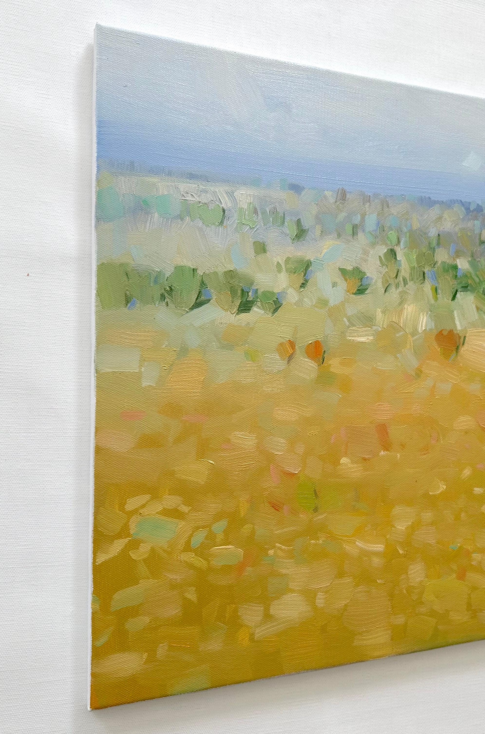 Ochre Hill, Impressionism, Original oil Painting, Ready to Hang For Sale 1