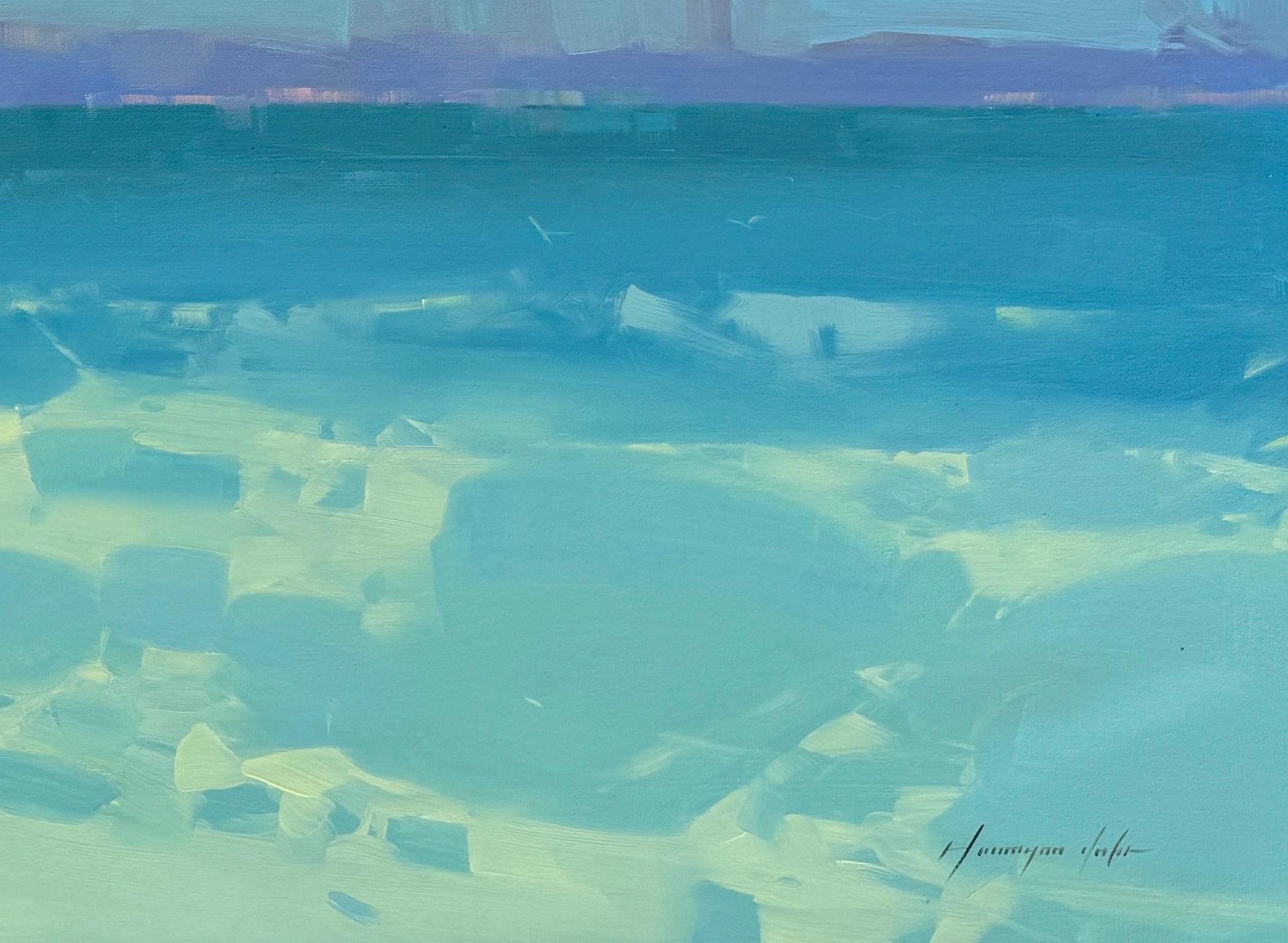 Artista: Vahe Yeremyan 
Opera: Pittura a olio originale, opera d'arte fatta a mano, pezzo unico 
Mezzo: Olio su tela
Anno: 2024
Stile: Impressionismo, 
Titolo: Baia del Pacifico
Dimensioni: 29,5