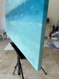 Costa del Pacífico, Paisaje marino Impresionismo Pintura al óleo original, Lista para colgar