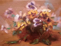 Pansies Print on Canvas