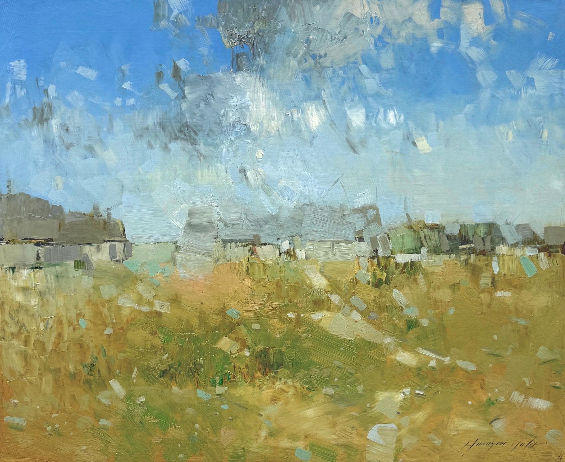 Pastel Landscape Impressionism Original oil Painting, Ready to Hang