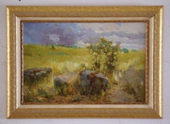 Path Through the Meadow, Original Oil Painting, Ready to Hang