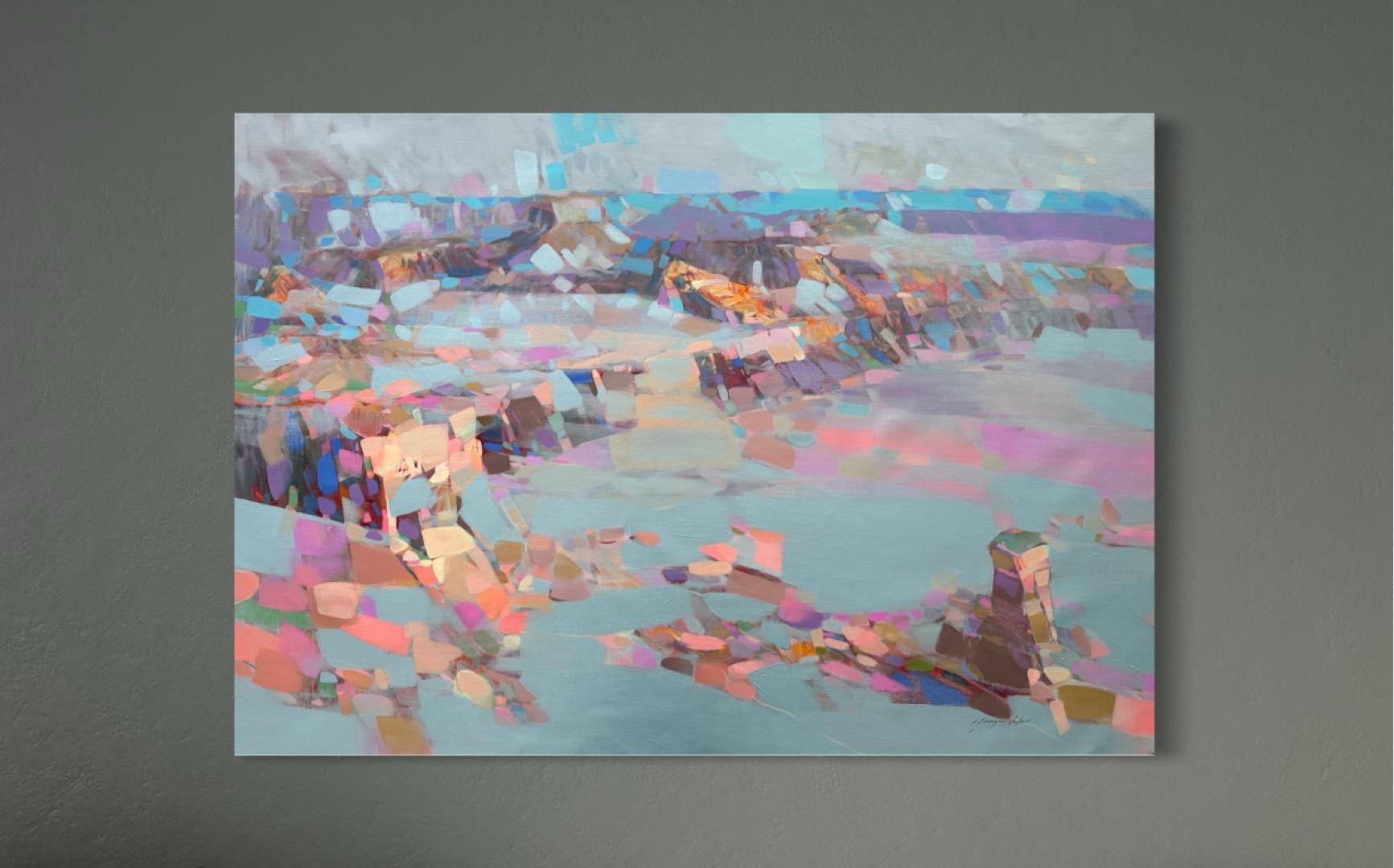 Artista: Vahe Yeremyan 
Opera: Pittura a olio originale, opera d'arte fatta a mano, pezzo unico 
Mezzo: Olio su lino
Year: 2025
Stile: Paesaggio astratto, 
Titolo: Pearl Canyon,
Dimensioni: 44,5