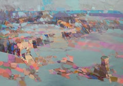 Pearl Canyon Abstract Landscape Original oil Painting, Ready to Hang
