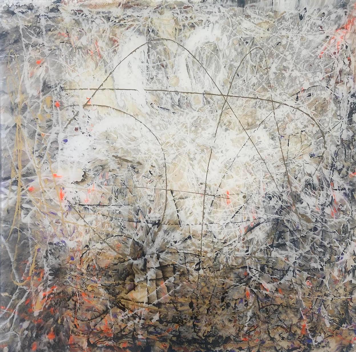 Pearl Mirage 2, Abstract Acrylic on Plexiglass, Original Painting, Ready to Hang