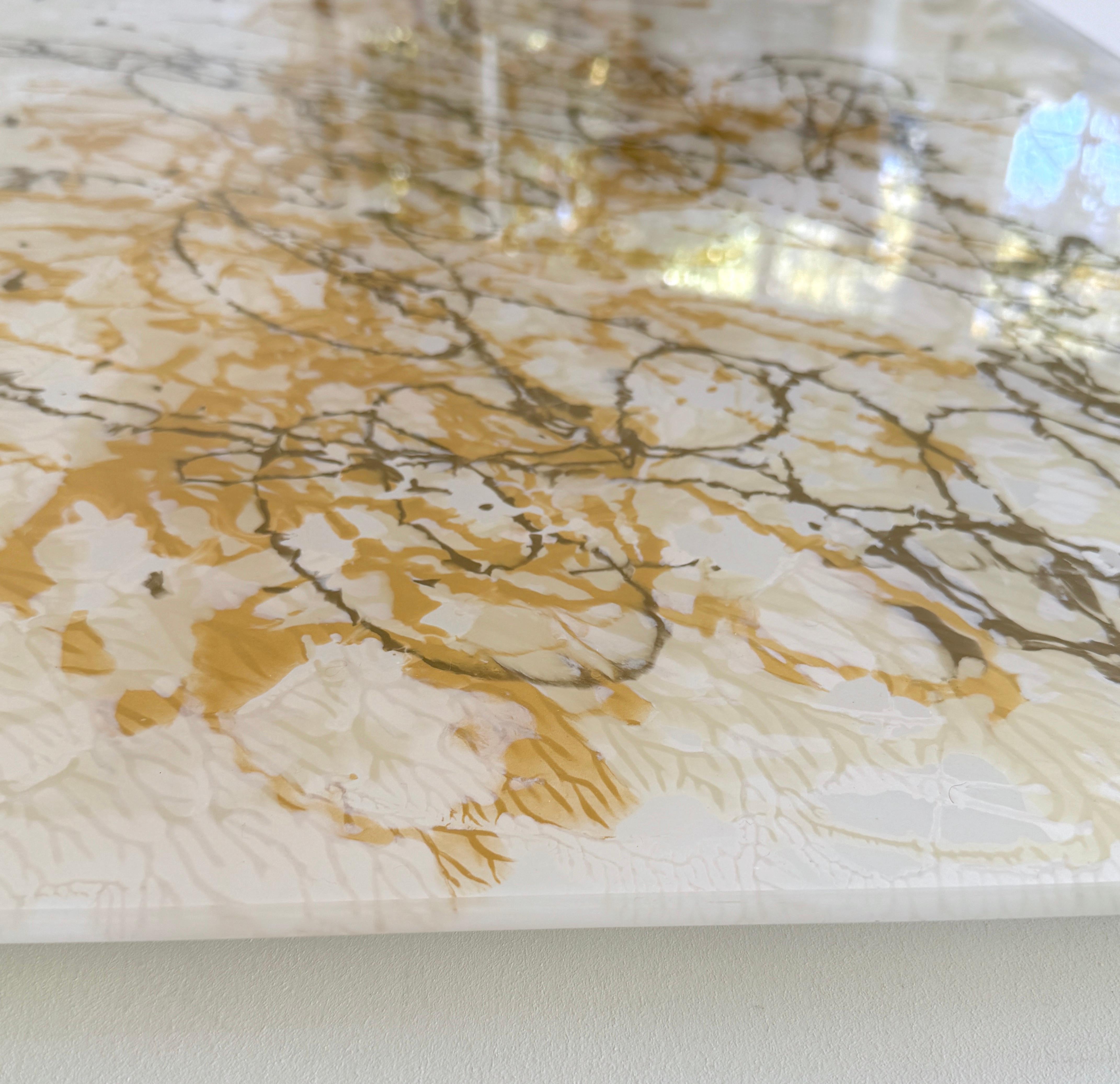 Pearl Signs 2 Glass Contemporary art Original Painting Ready to Hang For Sale 3