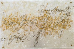Perla Señales 2 Vidrio Arte contemporáneo Pintura original Lista para colgar