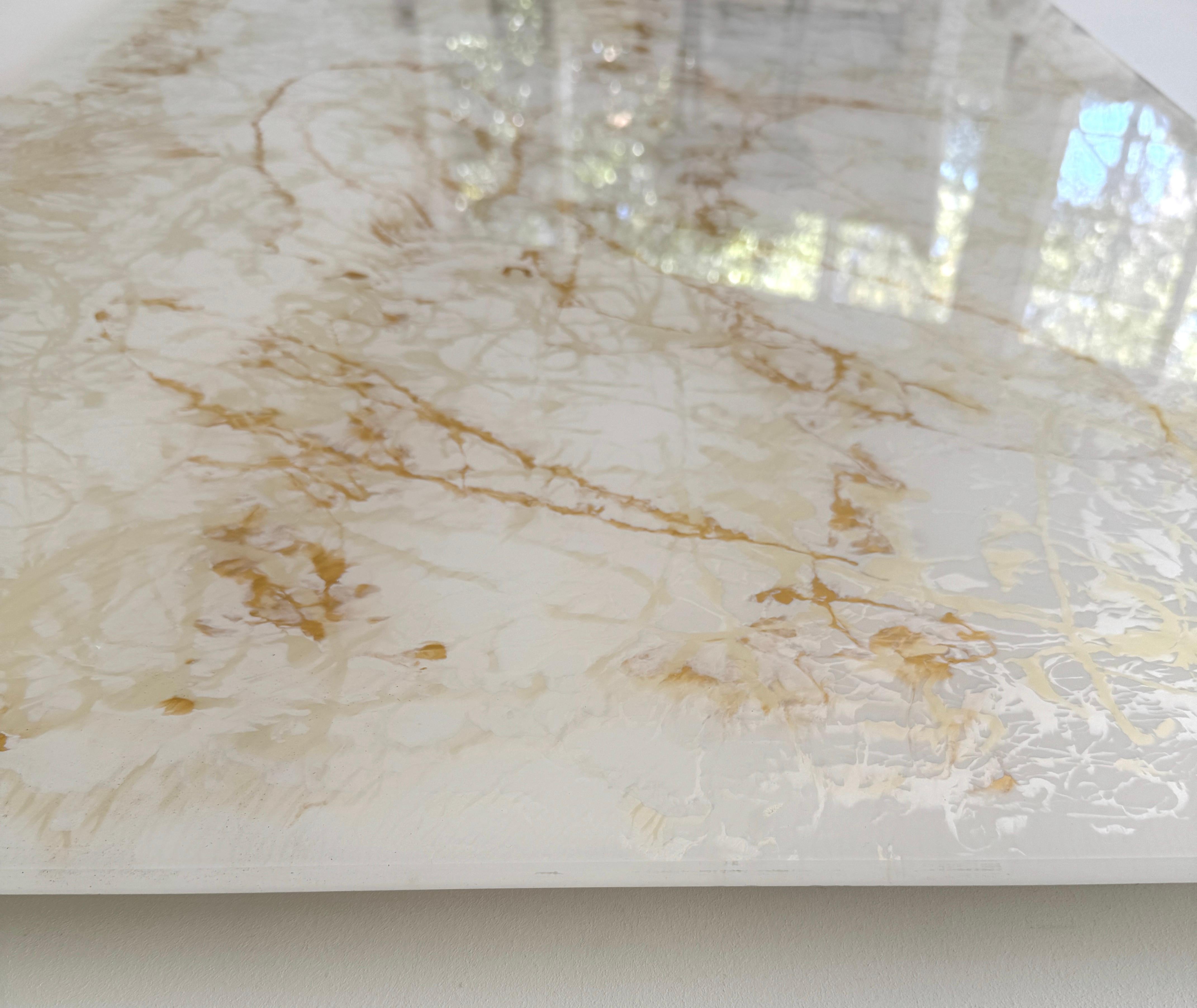 Pearl Signs 4 Glass Contemporary art Original Painting Ready to Hang For Sale 1
