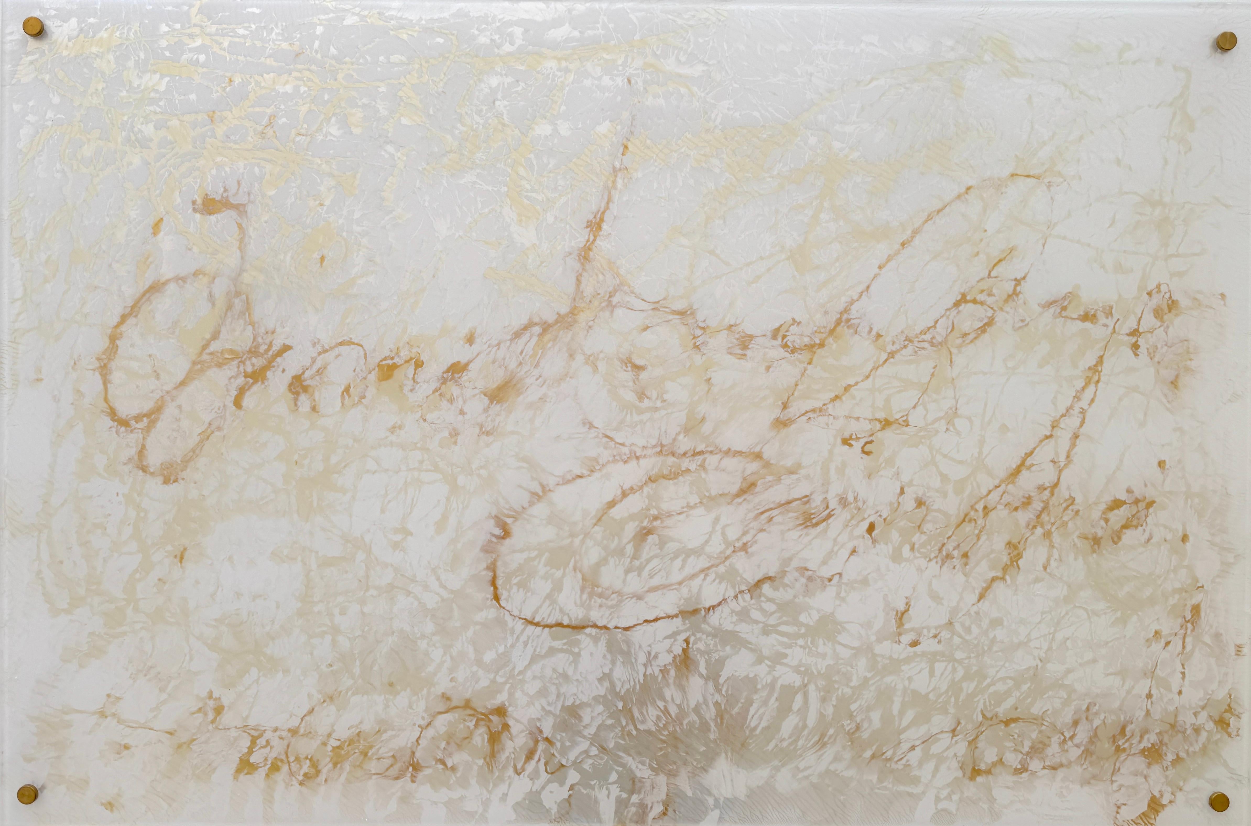 Pearl Signs 4 Glass Contemporary art Original Painting Ready to Hang