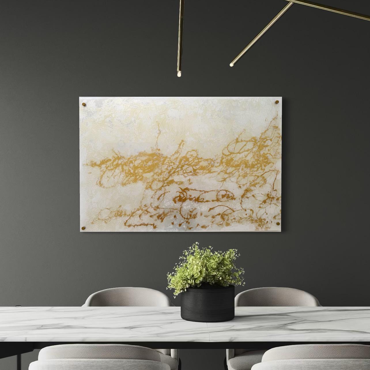 Pearl Signs 5 Glass Contemporary art Original Painting Ready to Hang en vente 5