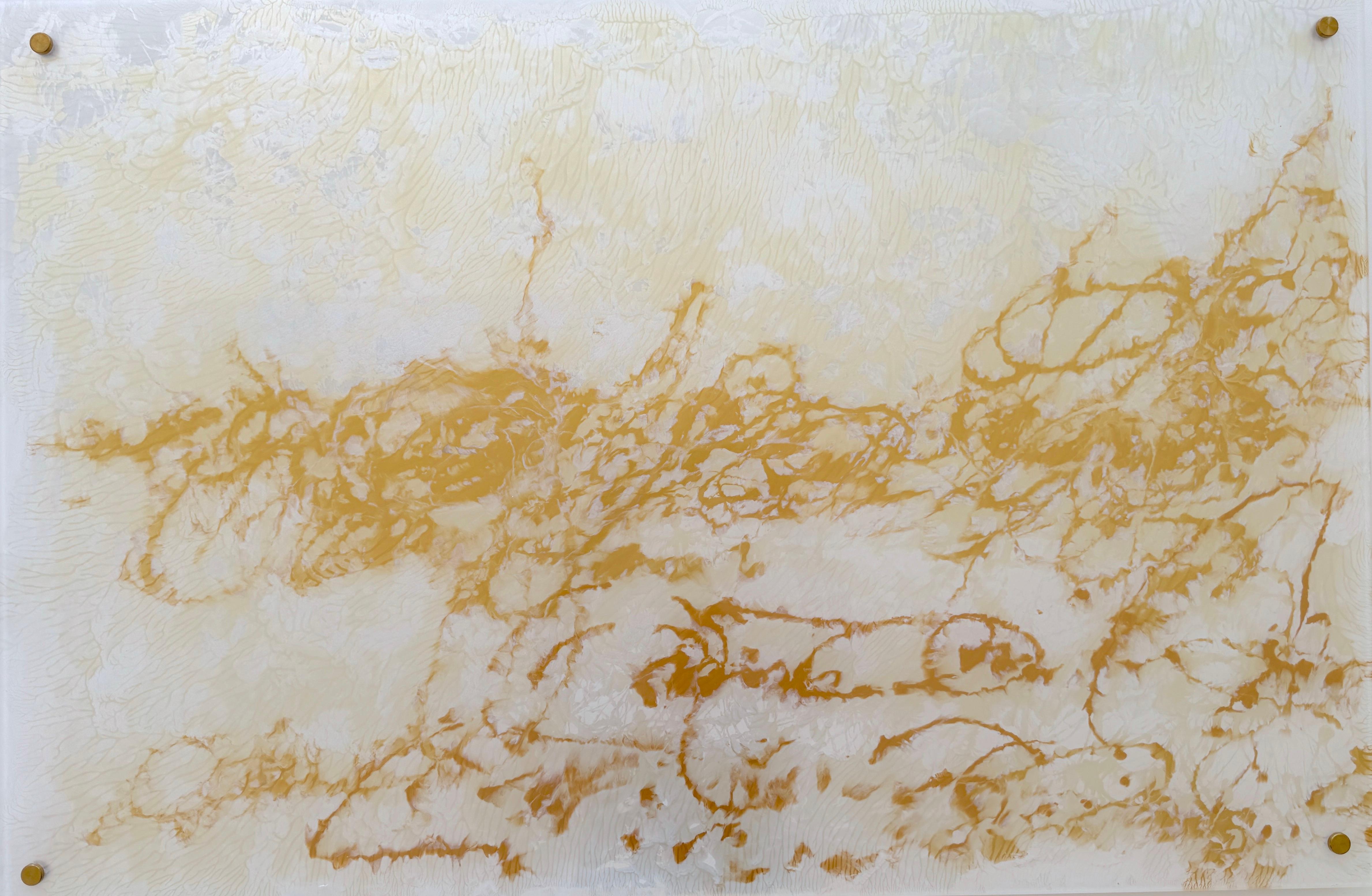 Interior Painting Vahe Yeremyan - Pearl Signs 5 Glass Contemporary art Original Painting Ready to Hang