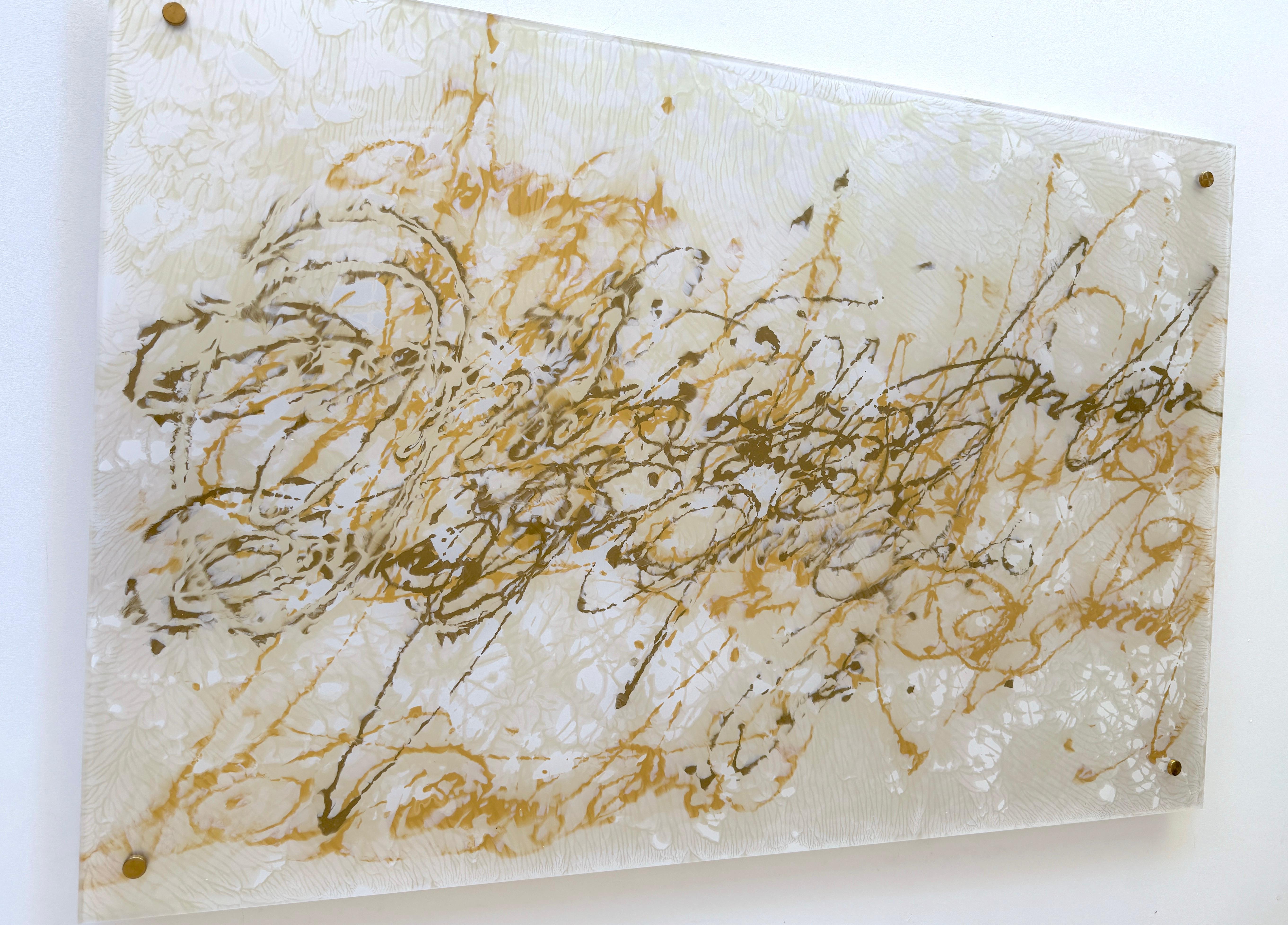 Pearl Signs 6 Glass Contemporary art Original Painting Ready to Hang For Sale 6