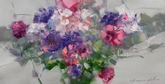 Peonies Floral Original oil Painting, Ready to Hang