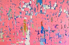 Pink Atmosphere, Abstract Art Large Size Original Painting, Ready to Hang