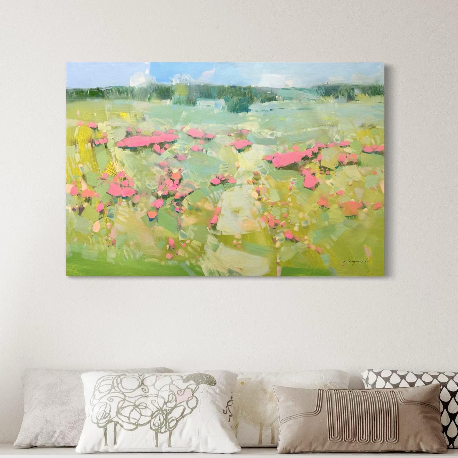 Artist: Vahe Yeremyan
Title: Pink Meadow
Medium: Oil on Linen
Year: 2025
Style: Impressionism
Dimensions: 30