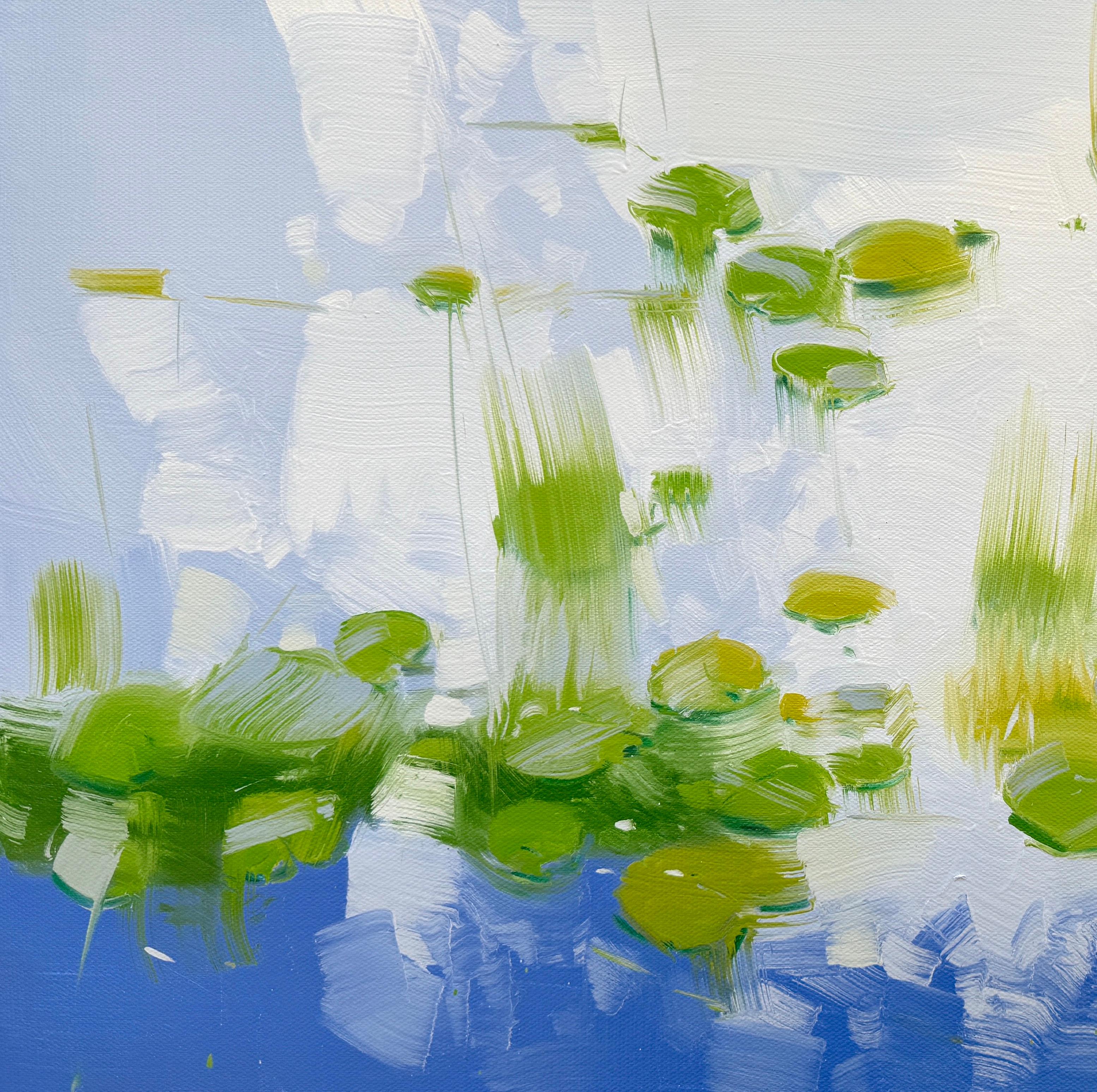 Teich, Original-Ölgemälde in Öl, hängefertig (Impressionismus), Painting, von Vahe Yeremyan