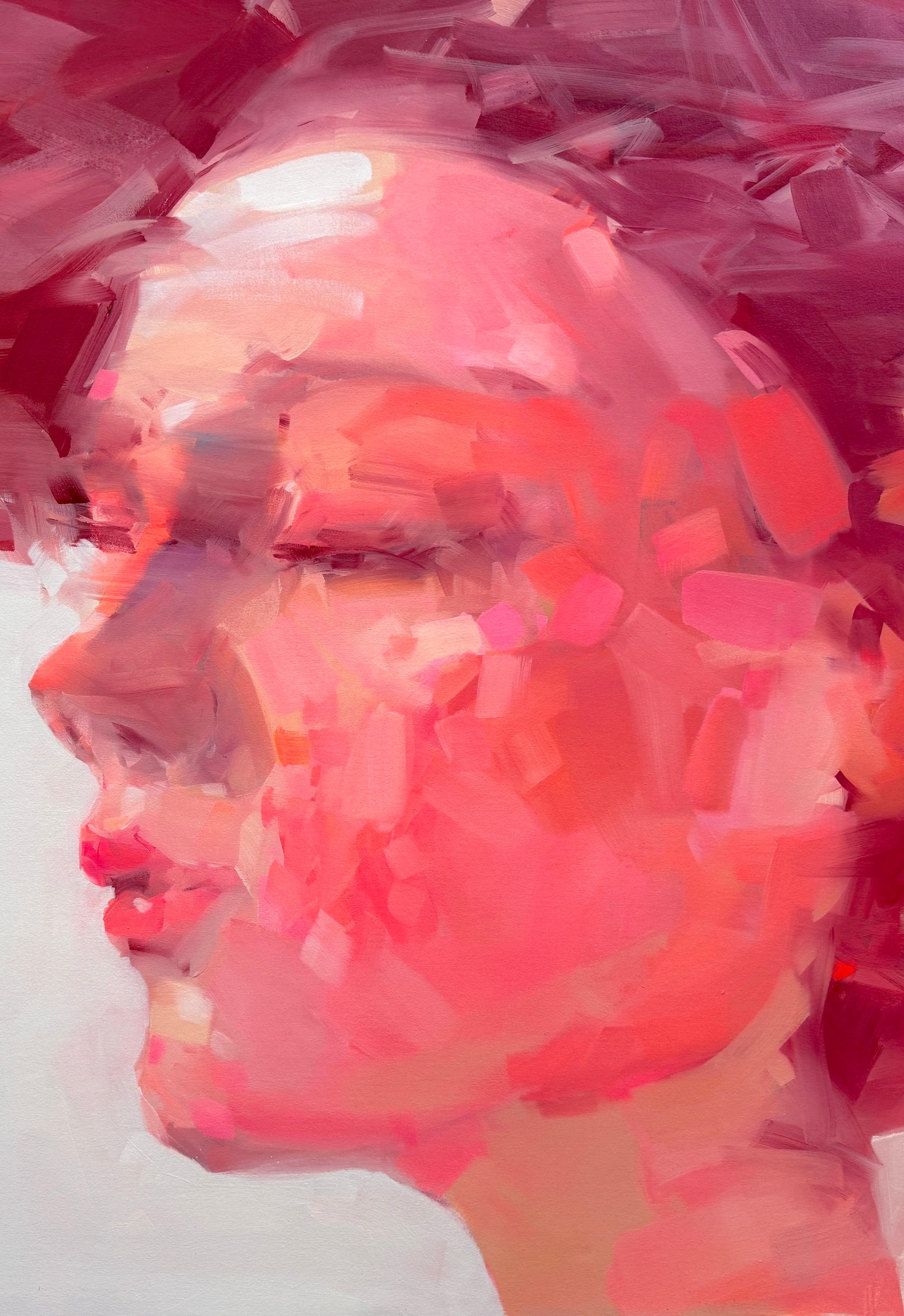 Ritratto, dipinto a olio originale di grandi dimensioni, pronto da appendere - Painting di Vahe Yeremyan